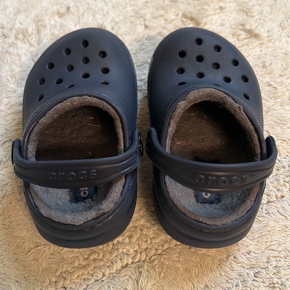 Crocs Kids classic lined clog navy size 6 - Picture 3 of 5
